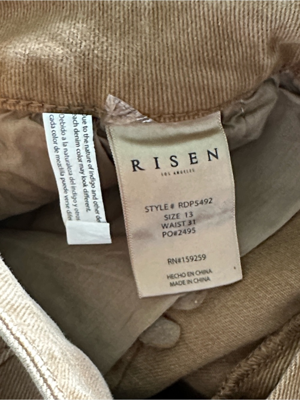 Risen Jeans Straight Leg Cargo Jeans — Cocoa Brown - Picture 10 of 10